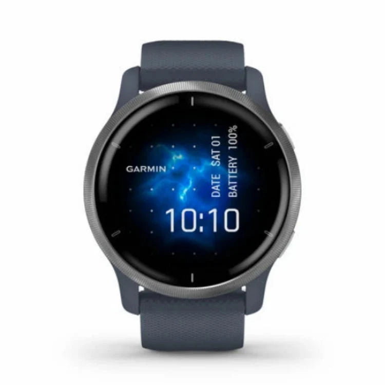 Garmin Venu 2 GPS Smartwatch 45mm - Granite Blue, Black - Acceptable - Refurbished Garmin