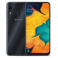 Galaxy A30 black, showing display and back panel