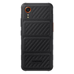 Black XCover 7 5G smartphone laid flat with screen visible