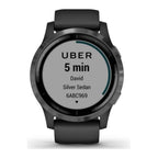 Garmin Vivoactive 4 slate grey large with round display visible