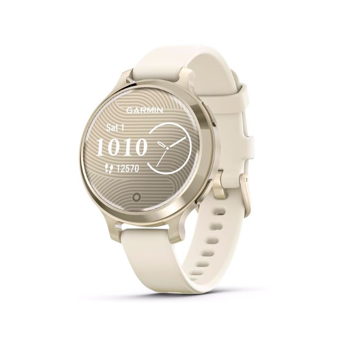 Garmin Lily 2 Smartwatch – Cream Gold / Coconut Band – Pristine Refurbished