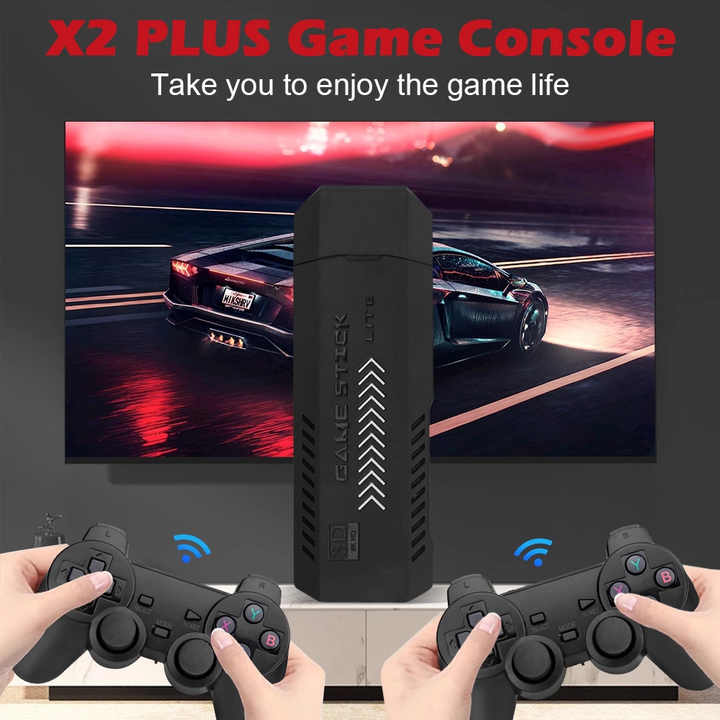X2 Game Stick 4K GD10 Plus YE Retro Video Gaming Console HD 64GB 30000 Mini Classic Gaming Console - Open Never Used Tristar