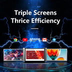 15 inch Trifold Portable Monitor 1080P IPS FHD Laptop Screen Extender For Laptop - Space Grey ( AU Version )