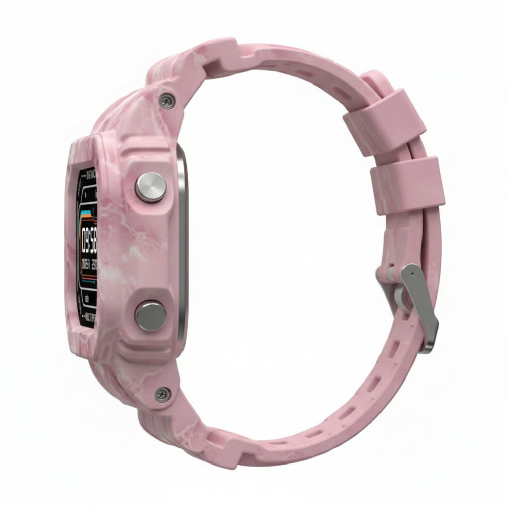 Front view of Tristar I2 fitness tracker with colorful display