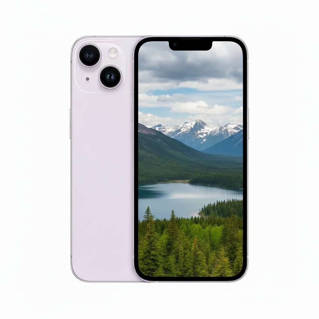 Apple iPhone 14 - 128GB / 256GB / 512GB - Midnight, Starlight, (PRODUCT)RED, Blue, Purple, Yellow With 100% battery - Pristine - Refurbished Apple