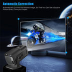 HY320 projector product hero image on a gradient background highlighting “1080P, WiFi6, BT5.0, 180° Rotatable” text.