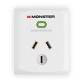 Monster Essentials Power Single Socket Surge Protector (700 Joules, Fireproof Technology) – White