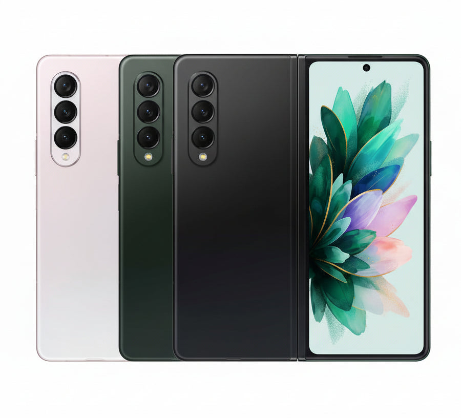Samsung Galaxy Z Fold3 12GB RAM 256GB / 512GB Storage - Phantom Black / Phantom Silver / Phantom Green - Acceptable - Refurbished Samsung