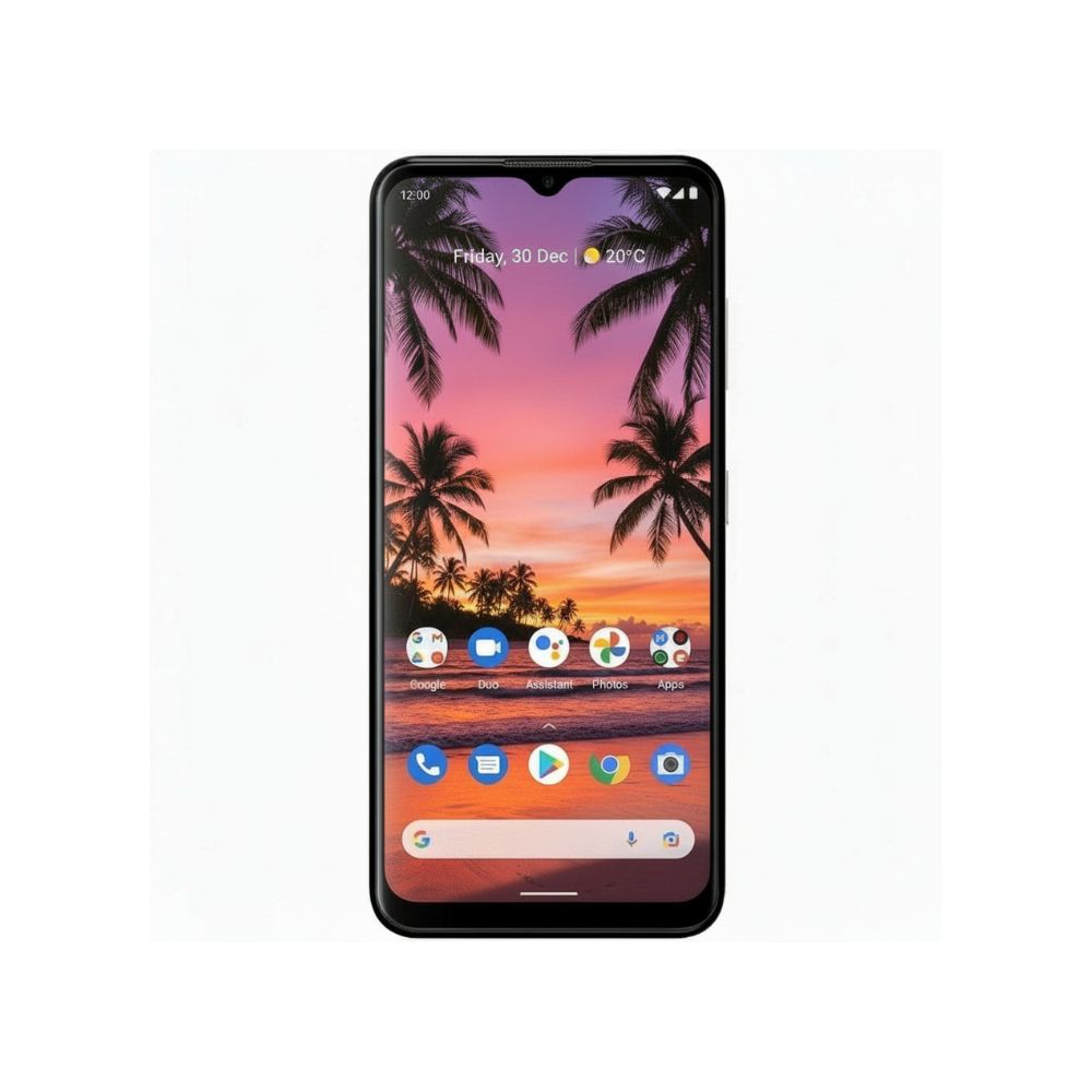 Nokia G60 5G ice grey shown at slight tilt displaying full design