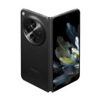 Front-facing view of OPPO Find N3 black showing inner display fully open
