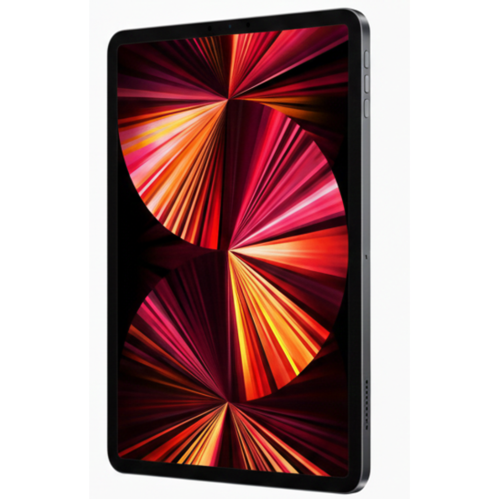 Refurbished unlocked iPad Pro 11‑inch 128 GB Space Gray – front/back split view
