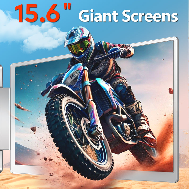 Trion 15.6-inch 360° trifold portable monitor 1080P IPS FHD Laptop Screen Extender - Grey (AU Version)