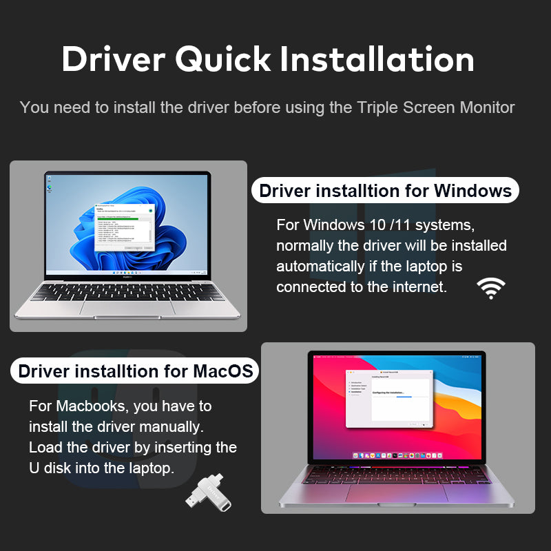Trion 14-inch 360° trifold portable monitor 1200P IPS FHD Laptop Screen Extender - Grey (AU Version) Trion