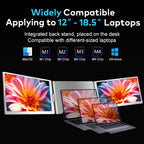 16 inch Trifold Portable Monitor 1080P IPS FHD Laptop Screen Extender For Laptop - Space Grey (AU Version) Trion