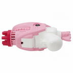 Shark bubble gun shown front-side with bubble flow
