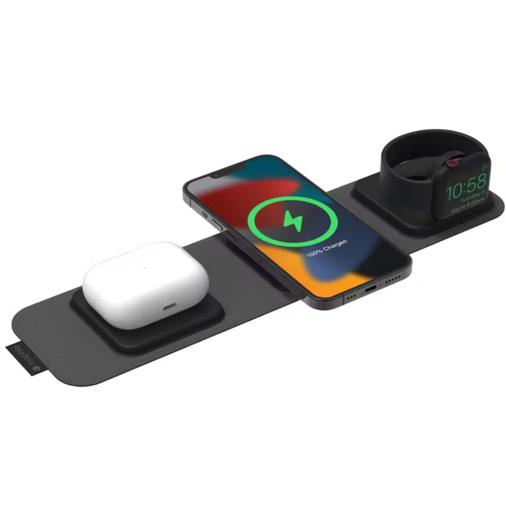 Mophie Snap charger on white surface with components