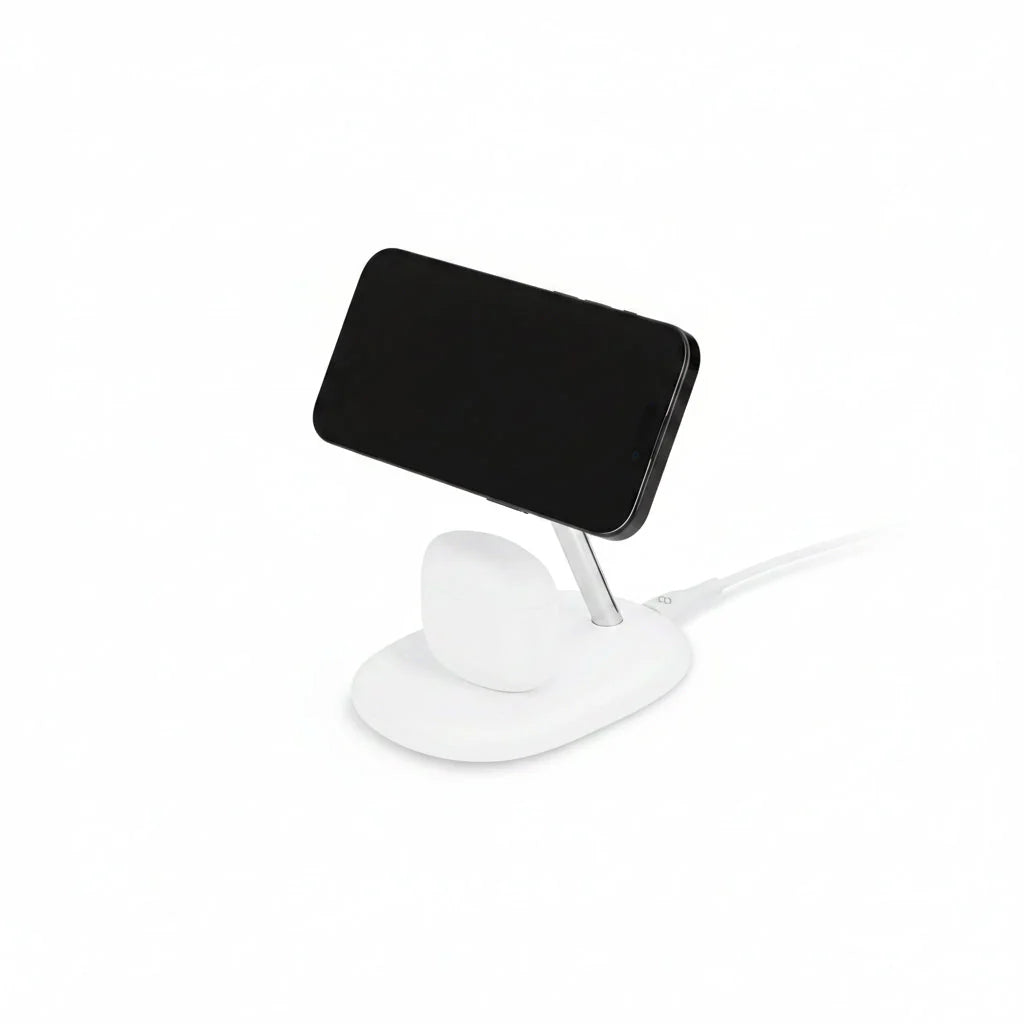 SPROUT Qi2 Magnetic 2-in-1 Wireless Charger - White - Fast Charging Stand for iPhone & AirPods (Copy) SPROUT