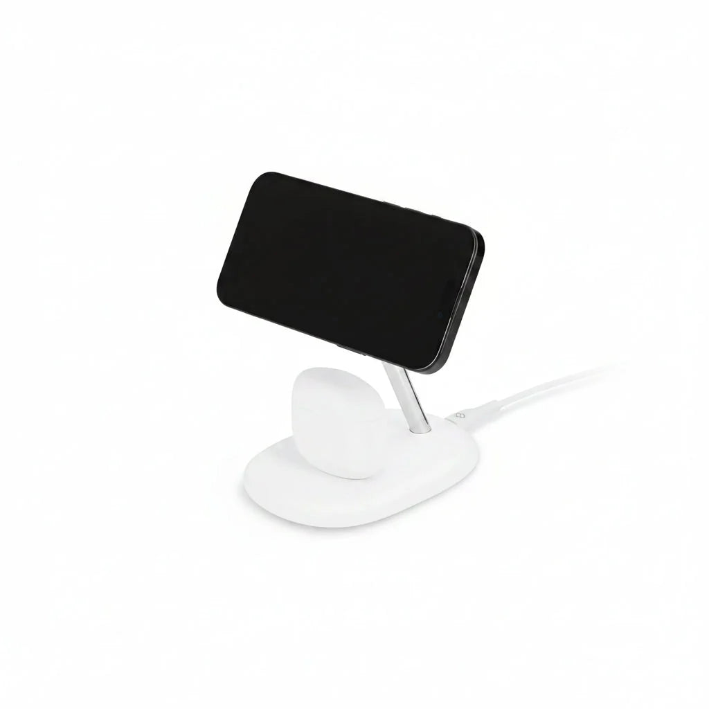 SPROUT Qi2 Magnetic 2-in-1 Wireless Charger - White - Fast Charging Stand for iPhone & AirPods - Pristine - Refurbished (Copy) SPROUT