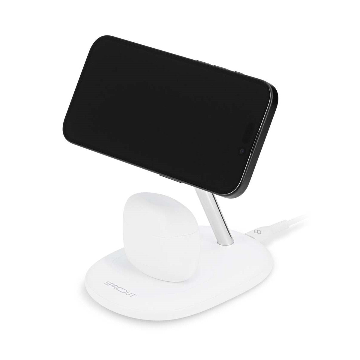 Sprout Qi2 Magnetic 2-in-1 Wireless Charger White ( AU Version ) Box Damage Sprout