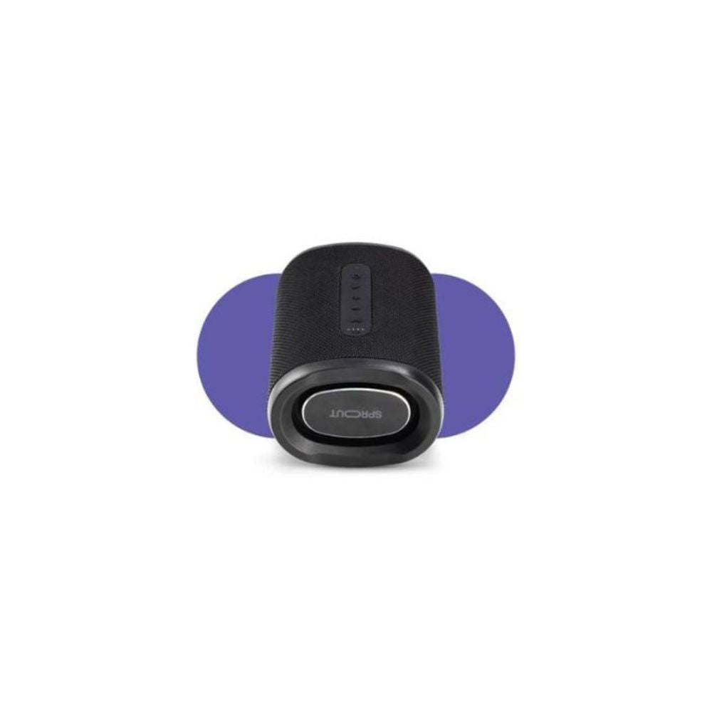 Black Sprout Soundwave speaker upright on clean background