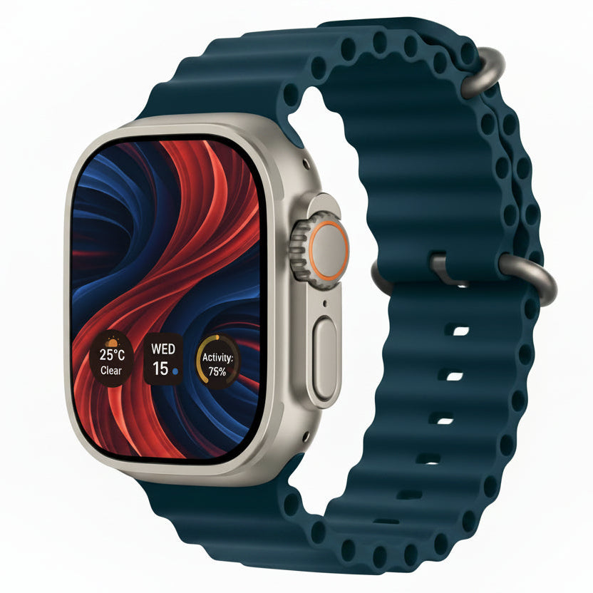 Apple Watch Ultra 2 49MM GPS + Cellular - Titanium Case Ocean Band Blue