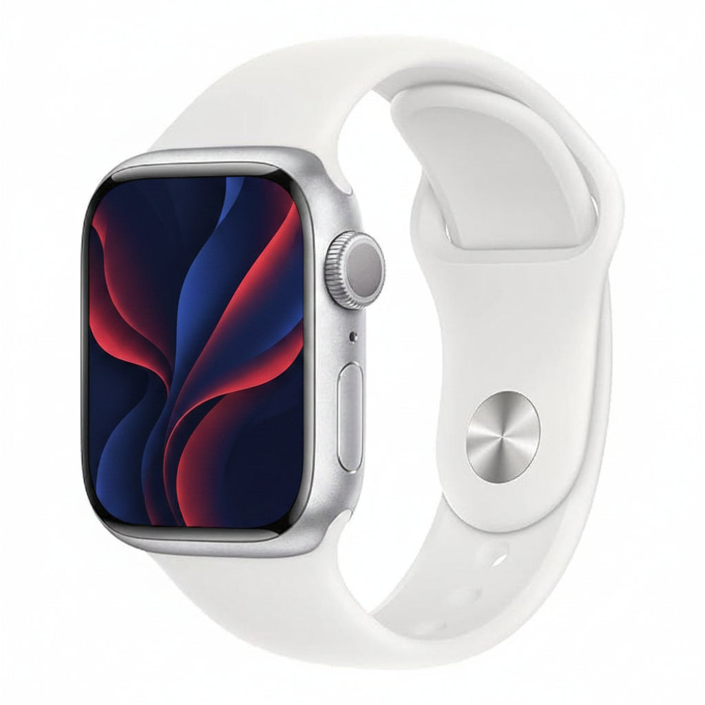 Apple Watch Series 9 41MM GPS + Cellular - Aluminum Case Silver Sport band With 100% Battery - Pristine - Refurbished