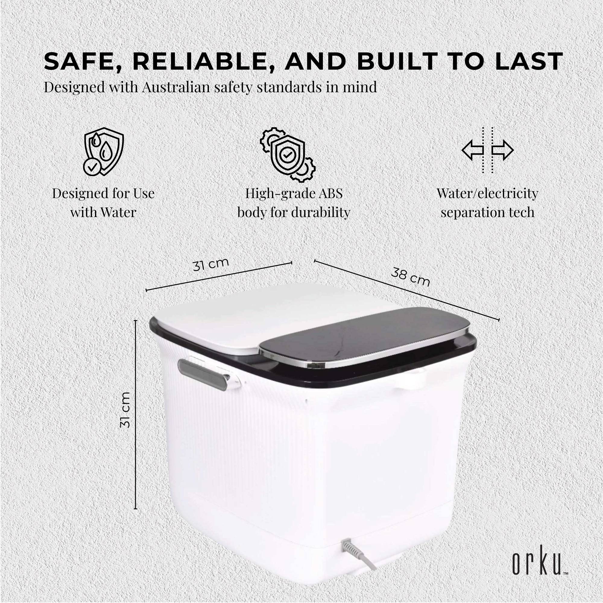 Orku Foot Spa Automatic Water Heating Massager - Electric Pedicure Bath (Copy) Tristar Online