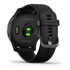 Garmin Vivoactive 4 large watch in grey-black, dial and strap shown