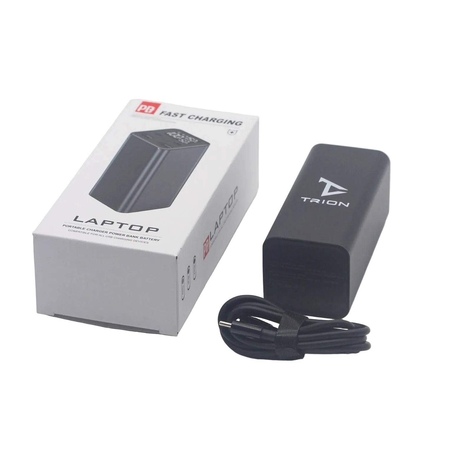 Trion 65W IS-LP01 20000mAh Power Bank with Digital Display, Dual USB & Type C Connectivity Trion