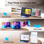 15 inch Trifold Portable Monitor 1080P IPS FHD Laptop Screen Extender For Laptop - Space Grey ( AU Version )