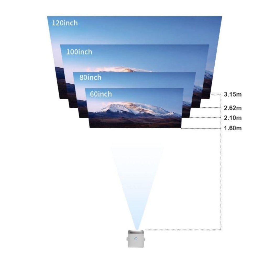 ZENTUS projector angled shot highlighting clean finish