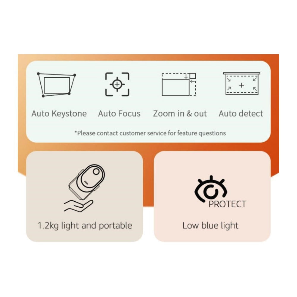 ZENTUS projector close-up on white background