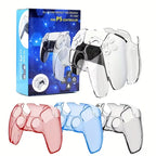 Clear Crystal Protective Anti-Scratch Transparent Blue Case for PS5 Controller