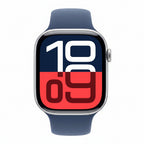 Apple Watch Series 10 46mm Silver Aluminium Case Denim Sport Band (M/L) GPS + Cellular Smartwatch (Copy) Apple