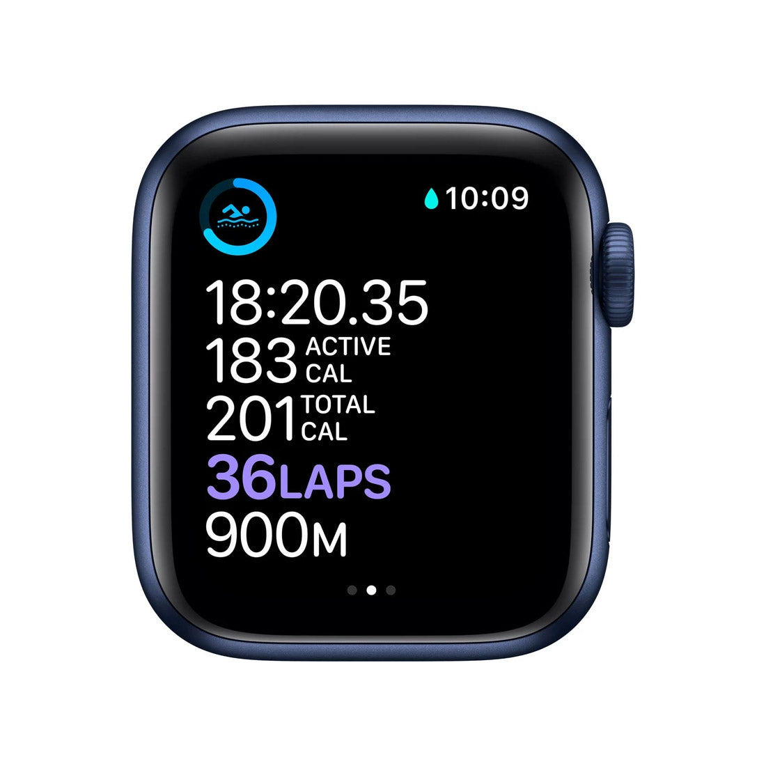 Apple Watch Series 6 44mm Blue Aluminium Case w/ Navy Sport Band (GPS + Cellular) - Blue With 100% Battery - Pristine Refurbished Apple
