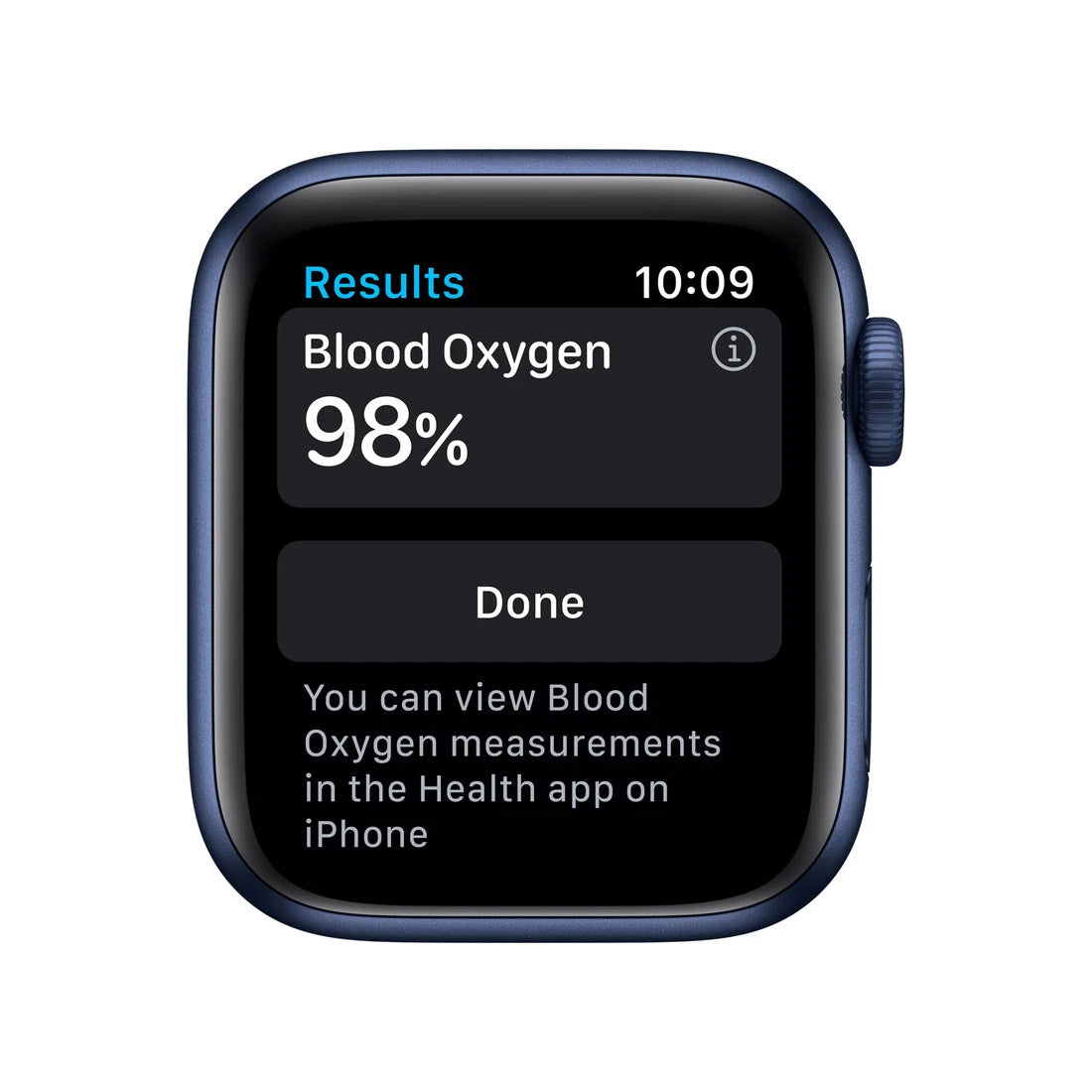 Apple Watch Series 6 44mm Blue Aluminium Case w/ Navy Sport Band (GPS + Cellular) - Blue With 100% Battery - Pristine Refurbished Apple