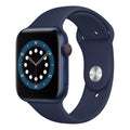 Apple Watch Series 6 44mm Blue Aluminium Case w/ Navy Sport Band (GPS + Cellular) - Blue With 100% Battery - Pristine Refurbished Apple
