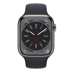Apple Watch Series 8 45mm Stainless Steel Case w/ Midnight Sport Band GPS - Graphite - Pristine Refurbished - AU Version (Copy) Apple