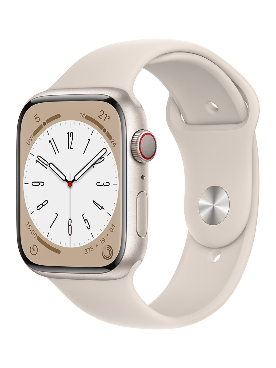 Apple Watch Series 8 45mm Starlight Aluminium Case Starlight Sport Band GPS + Cellular Smartwatch (Copy) Apple
