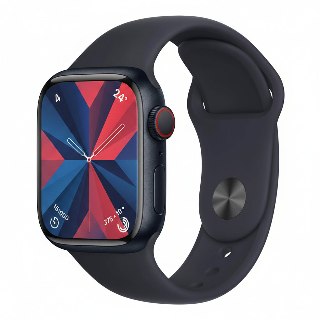 Apple Watch Series 9 45mm Midnight Aluminium Case GPS + Cellular (S/M) 