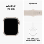 Apple Watch Series 9 41mm GPS + Cellular Starlight Aluminium Case with Starlight Sport Band (S/M) Pristine - Refurbished Apple
