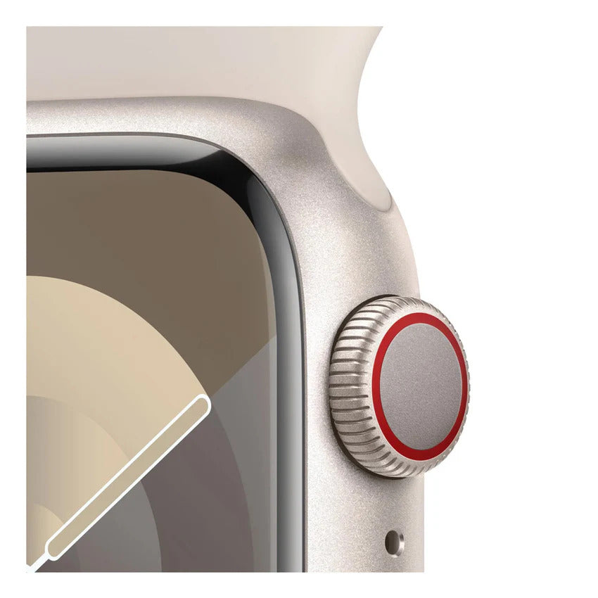 Apple Watch Series 9 45mm Starlight Aluminium Case GPS + Cellular (M/L)