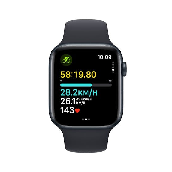 Apple Watch SE 44mm Midnight Aluminium Case with Midnight Sport Band M/L - GPS + Cellular