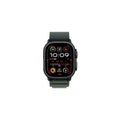 Apple Watch Ultra 2 GPS + Cellular 49mm Black Titanium Case with Dark Green Alpine Loop - Medium - AU Version