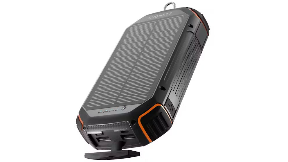 Cygnett 20,000mAh Solar Power Bank Gen2 – Black - Open Never Used - (AU Version)