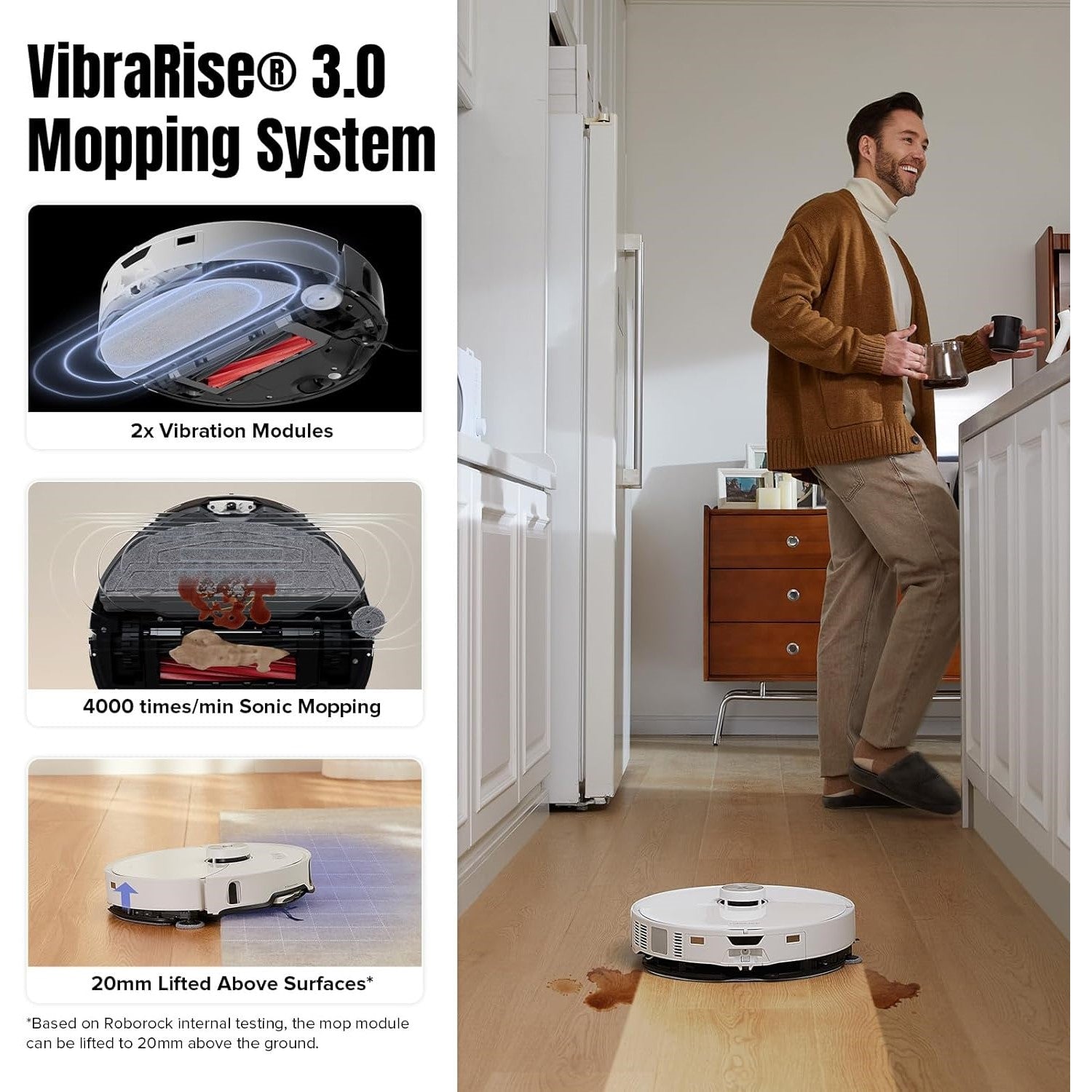 Roborock S8 MaxV Ultra Robotic Vacuum Cleaner - White ( Refurbished Grade - B ) Roborock