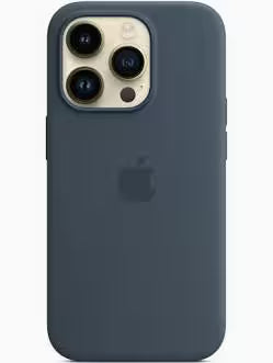 Apple iPhone 15 Pro Silicone Case with MagSafe Storm Blue