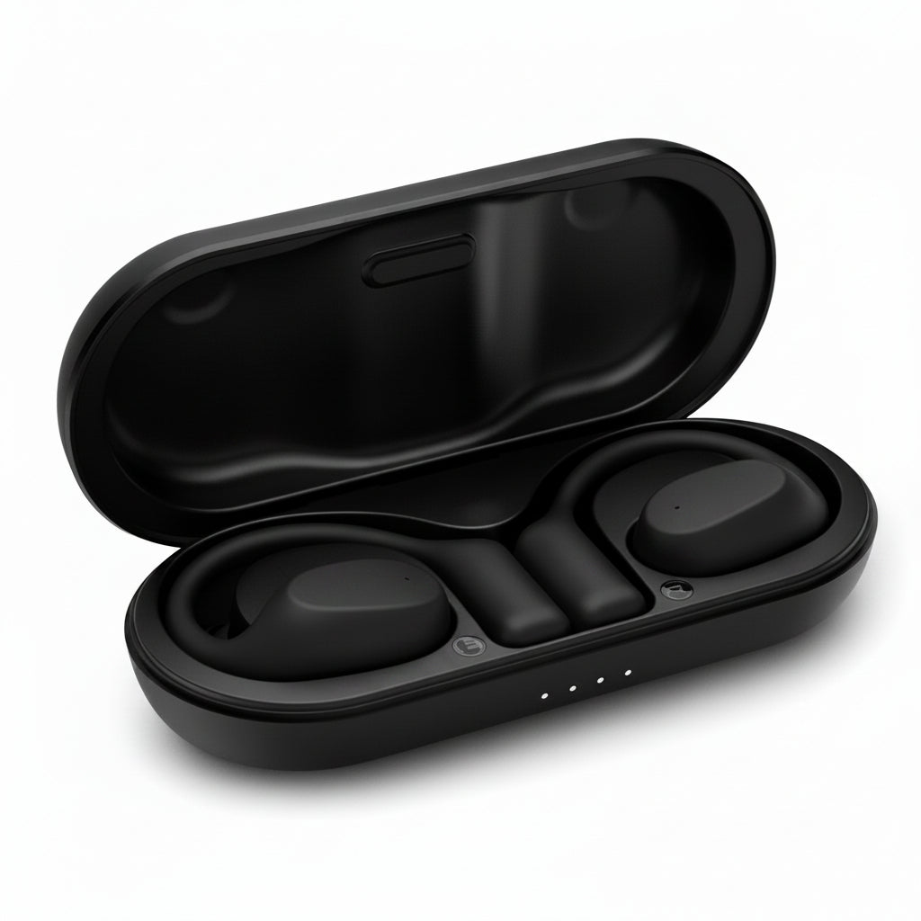 BlueAnt OpenX Open Wireless Earbuds - Black - Open-Ear Bluetooth Earbuds - Pristine - Refurbished BlueAnt