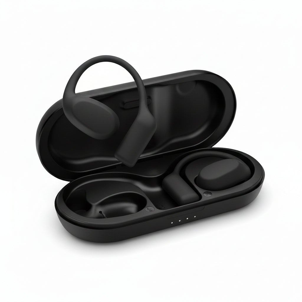 BlueAnt OpenX Open Wireless Earbuds - Black - Open-Ear Bluetooth Earbuds - Pristine - Refurbished BlueAnt