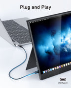 Arzopa E1, 14 inch Portable Monitor, Ultra Slim Portable Laptop Monitor FHD 1080P External Display with Dual Speakers Second Screen for Laptop PC Phone Xbox PS4/5 Switch ( Open Never Used ) Arzopa